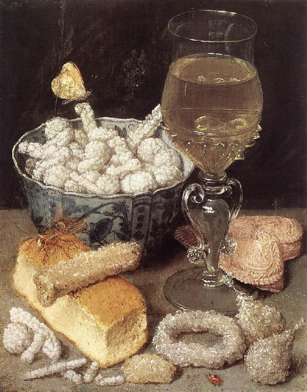 FLEGEL, Georg Still-Life with Bread and Confectionary dg oil painting image